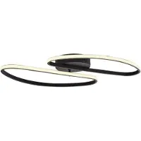 QAZQA Design plafondlamp mat zwart 65 cm 3-staps dimbaar 2-lichts - Pepe