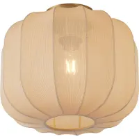 QAZQA Japandi plafondlamp goud met beige kap - Pluni