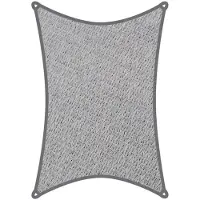 Coolaroo schaduwdoek rechthoek 5x3m Grijs | 340gr/m2
