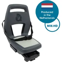 Qibbel Junior 6+ Fietsstoeltje Achter MIK HD – Granite Grey - inclusief voetbeschermingsplaten en voetsteunen
