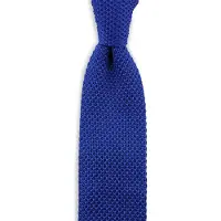Collection JB - Stropdassen - stropdas gebreid kobaltblauw - kobaltblauw