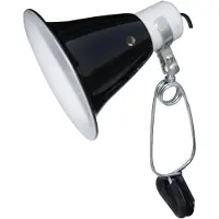 Komodo black dome clamp lamp fixture 14 cm