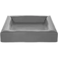 Bia bed kunstleer hoes hondenmand grijs 85x70x15cm