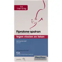 Flea Free Fipralone Spot-On Kat - Anti vlooien en tekenmiddel - 3 pip