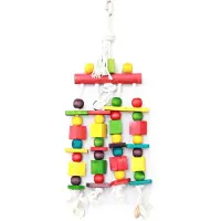 Happy pet speelgoed block n beads papegaai - 45x16 cm