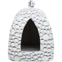 Trixie - Kattenmand - Iglo Mila - Pluche Wit/Grijs - 32X32X42 cm