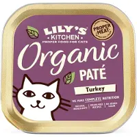 Lily's Kitchen 19x Kattenvoer Nat Organic Paté Kalkoen 85 gr