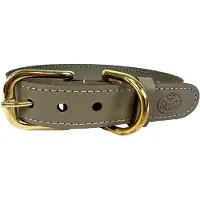 SAZZZ halsband hond braveheart classic leer taupe - 42-50x3 cm