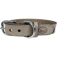 SAZZZ halsband hond nomad vintage leer beige 22-28x1,5 cm