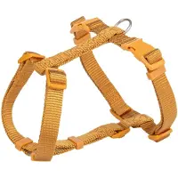 Trixie hondentuig premium h-tuig curry geel - 60-87x2,5 cm