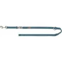 Trixie hondenriem premium verstelbaar petrol blauw 200x2,5 cm