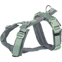 Trixie hondentuig premium trekking salie groen/grafiet grijs 36-44x1,5 cm