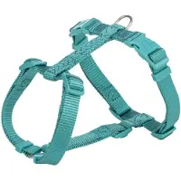 Trixie hondentuig premium h-tuig aqua blauw 42-60x1,5 cm