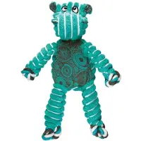 Kong Floppy Knots - M/L - Nijlpaard - Hondenspeelgoed - Groen/ Blauw - 36 x 19 x 8 cm