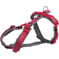 Trixie hondentuig premium trekking rood/grijs M-l 62-74x2,5 cm
