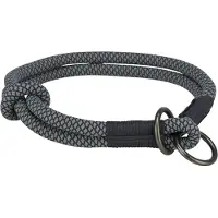 Trixie halsband hond soft half-slip zwart/grijs 30x0,6 cm