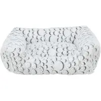 Trixie - Hondenmand - Mand Mila - Hoekig - Pluche - Wit/Grijs - 50X40 cm