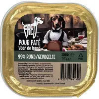 Freds 9x300 gr kuipje hond puur rund / gevogelte hondenvoer