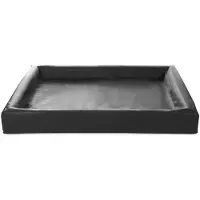 Bia bed kunstleer hoes hondenmand zwart 120x100x15cm