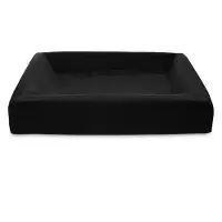 Bia bed royal fluweel overtrek hondenmand zwart -4 85x70x15 cm