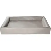 Bia bed kunstleer hoes hondenmand taupe 100x80x15cm