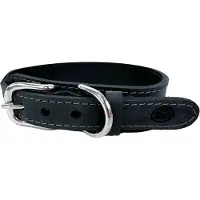 SAZZZ halsband hond boho vintage leer antraciet 37-45x3,5 cm