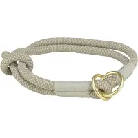 Trixie halsband hond soft half-slip grijs/lichtgrijs 50x1 cm
