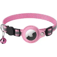 Croci halsband kat met tag houder roze - 19-26x1,5 cm