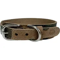 SAZZZ halsband hond boho vintage leer camouflage 32-39x3 cm