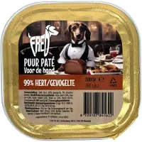 FRED 9x300 gr Freds kuipje hond puur hert / gevogelte hondenvoer