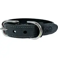 SAZZZ halsband hond nomad vintage leer antraciet 27-33x2 cm