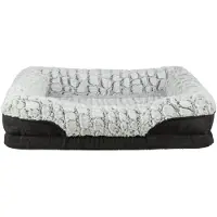Trixie - Vital Hondenmand Lino - Hoekig - Zwart / Grijs - 90X65 cm