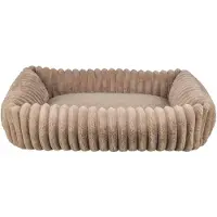 Trixie - Hondenmand Lonni - Ribfluweel - Hoekig - Lichtbruin - 100X70 cm