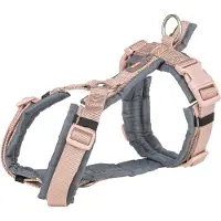 Trixie hondentuig premium trekking blush roze/grafiet grijs 36-44x1,5 cm