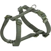 Trixie hondentuig premium h-tuig olijf groen - 52-75x2 cm