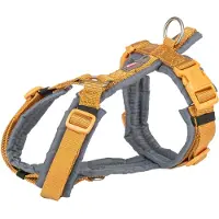 Trixie hondentuig premium trekking curry geel/grafiet grijs 62-74x2,5 cm
