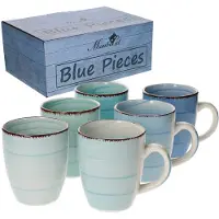 MamboCat Set van 6 koffiemokken Blauw
