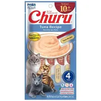 Inaba Ciao Churu Puree Senior 10+ Kattensnack Tuna 4 x 14 gr