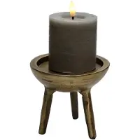 Vase the World Kandelaar Luro | XS | aged brass - warm goud | Ø12 x H10 cm