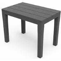 Pro Garden camping tafeltje - antraciet - kunststof - 60 x 39 x 45 cm - buitentafeltje
