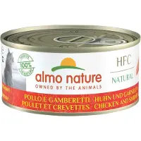 Almo nature cat kip/garnaal kattenvoer 24x70 gr