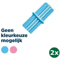 Kong puppy teething stick roze of lichtblauw assorti 2x 12x5,5x5,5 cm