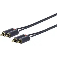 VivoLink PRORCARCA5 audio kabel 5 m 2 x RCA Zwart
