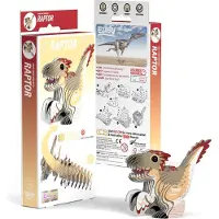 Eugy 3D Puzzel - Raptor - Prehistorie - Duurzaam - Verzamel Ze Allemaal - 6 Jaar