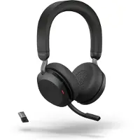 Jabra Evolve2 MS TEAMS 75 Casque de Bureau Sans Fil USB-A Noir