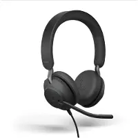 Jabra Evolve2 40 SE, Tweezijdige headset, bedraad USB-A-aansluiting, 3 microfoons, geluidsisolerend ontwerp, compatibel met UC-platform