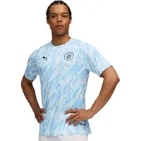 Puma Tricot 'Manchester City Warm Up' lichtblauw / zwart / wit