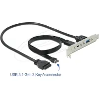 DeLOCK USB 3.1 Slot Bracket with 1 x USB Type-C and 1 x USB Type-A Port