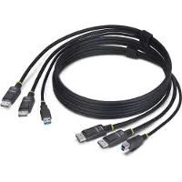 StarTech.com KVM-kabel - - DisplayPort USB - 4K 60Hz - 5Gbps - 1,8m Zwart