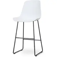Nolon Barstoel Nino-Pip | kunststof wit 44.5x110.5x51.5 cm barkrukken | NADUVI